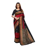 Mysore Silk Printed Saree for Women (Black, 6.3 m)