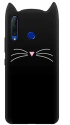 Silicone Mobile Back Cover for Honor 10i (Black)