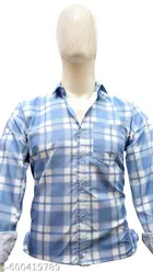 Cotton Blend Checked Shirt for Men, Pink & Blue 