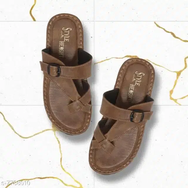 Flip Flops for Men (Brown, 7)