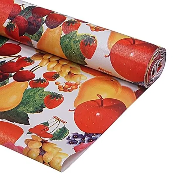 Laminated Non Woven Kitchen Cabinet Shelf Mat (Multicolor, 45x500 cm)