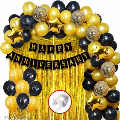 54 Pcs Balloons Decoration Kit, Multicolour, Set of 1