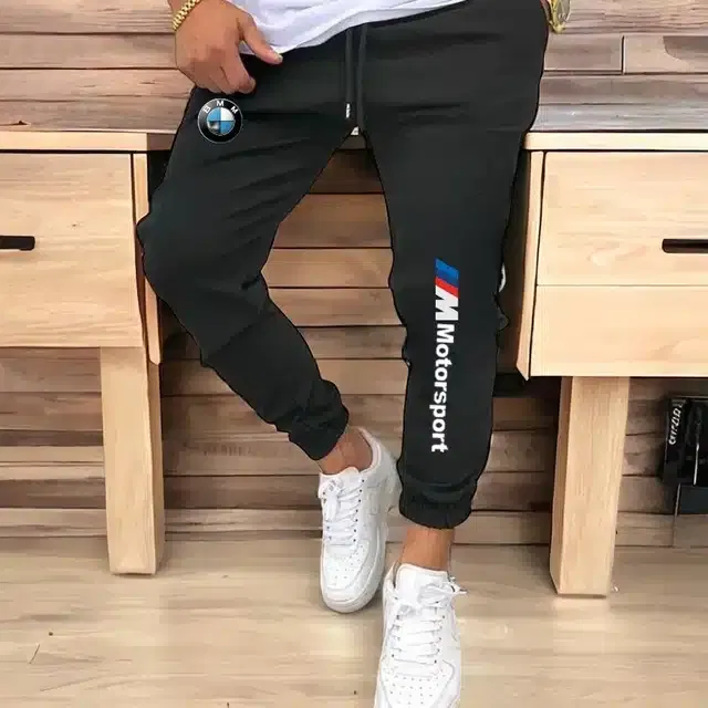 Polyester Track Pant for Men (Black, 28)