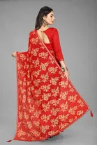 Trendy Heavy Georgette Saree with Blouse Piece For Women 