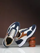 Sports Shoes for Men (White & Navy Blue, 9)