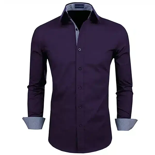 Casual Shirt for Men (Purple, S)