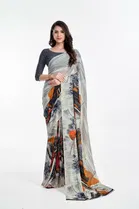 Georgette Printed Saree for Women 