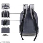 Nylon Backpack for Men & Women, Grey