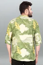 Cotton Blend Printed Kurta for Men 