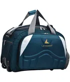 Polyester Solid Waterproof Duffel Bag with Wheels (Green, 60 L)