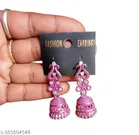 Alloy Earrings for Women (Pink, Set of 1)