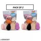 Makeup Beauty Blender Puffs Set, Multicolor, Set of 2