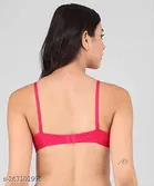 Cotton Blend Solid Padded Bra for Women 