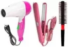 Combo Of Hair Straightener and hair comb with Hair Dryer