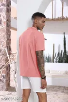 Cotton Blend T-shirt for Men, Pink 