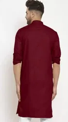 Full Sleeves Solid Kurta with Payjama for Men 