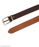 PU Solid Belt for Men, Brown