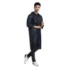 Solid Overcoat with Hoods and Side Pocket Raincoat for Men 