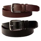 Faux Leather Belt for Men, Set of 3 