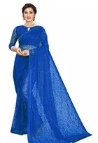 Net Floral Saree for Women 