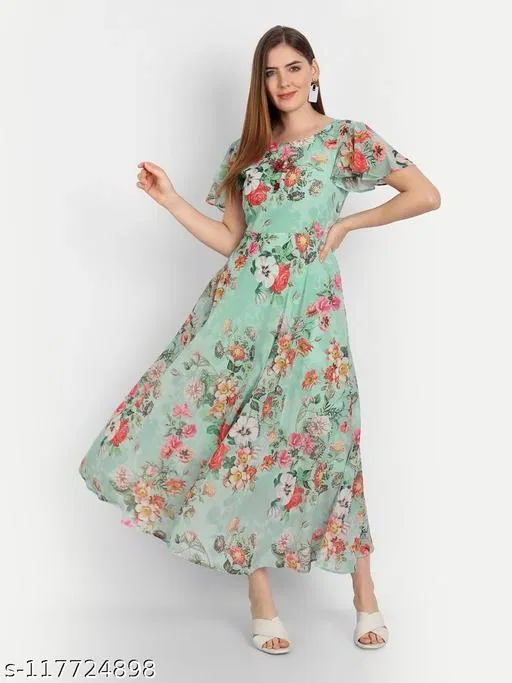 Anarkali Kurti for Women (Green, 6XL)