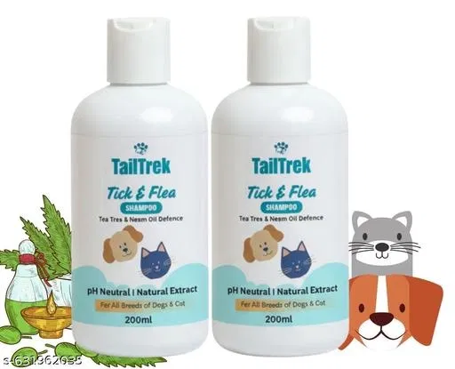 Neem Cleanse Dog Shampoo - Ticks & Fleas Prevention 200 Ml , (Pack Of 2)