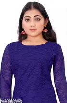 Net Kurti for Women,  Blue  