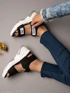 Shoetopia Grey Mesh Sandals 