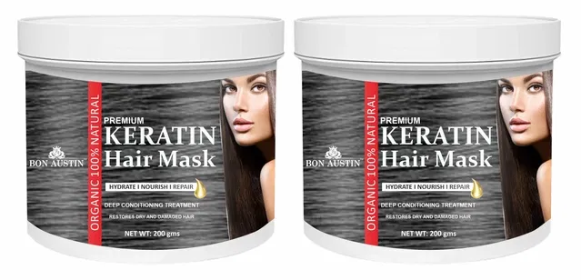 Bon Austin Keratin Hair Mask (200 g, Pack of 2)
