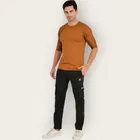 Lycra Nylon Logo Printed Track Pant for Men 