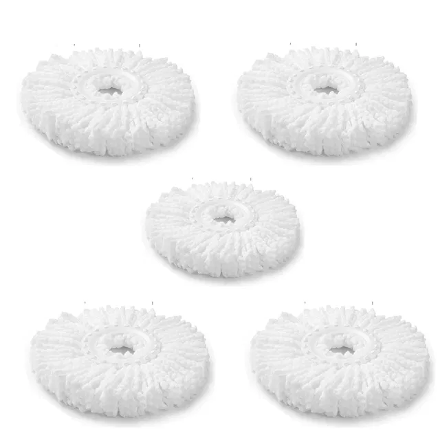 Bzore Spin Mop Refills (White, Pack of 5)