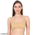 Cotton Silk Solid Bras for Women, Assorted, Pack of 4 
