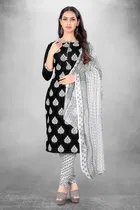 Cotton Slub Unstitched Dress Material for Women 