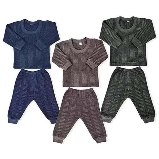 Woolen Solid Thermal Set for Kids, Set of 2 (Multicolor, 1.5-3 Years)