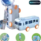 Plastic Bus Shape Sipper Bottle for Kids, Multicolor 