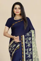 Georgette Printed Saree for Women 
