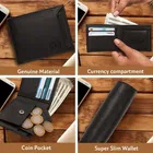 Black Wallet for Men With Detachable Card Holder