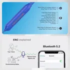 TECHFIRE T60 Pro Bluetooth Neckband with ANC/ENC [Blue]