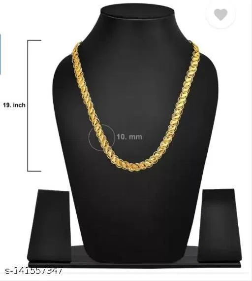 Gold-plated Brass Chain for Men (Gold)