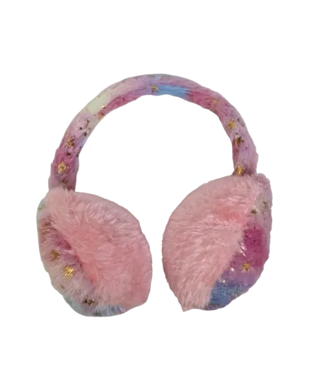 Fur Earmuffs for Girls (Pink, Pack of 1)