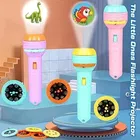 Mini Kids Projection Flashlight Torch with 24 Cartoon Patterns [Multicolor, Pack of 1]
