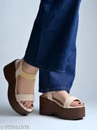 Shoetopia Heel Sandals Cream Size IND-8
