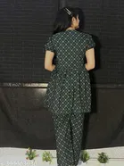 Crepe Printed Kurti with Palazzo for Women 