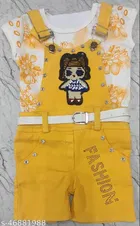 Denim Sleeveless Dungaress for Girls 