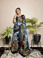 Crepe Printed Saree for Women 