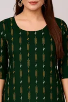 Crepe Printed Kurti for Women 