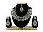 [Green] Enchanting Partywear Necklace Set for Women 