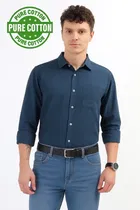 100% Cotton Full Sleeves Solid Shirt for Men 