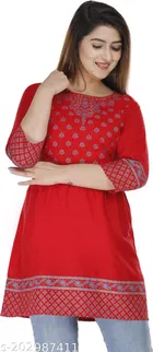 Viscose Rayon Printed Kurti for Women 