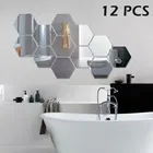 Acrylic Hexagon Shaped Wall Mirror Stickers 